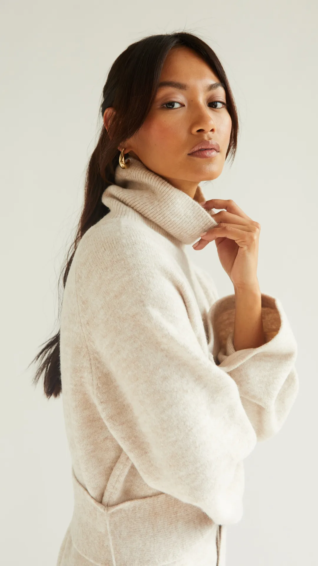 ABBIE KNITTED DRESS - SAND