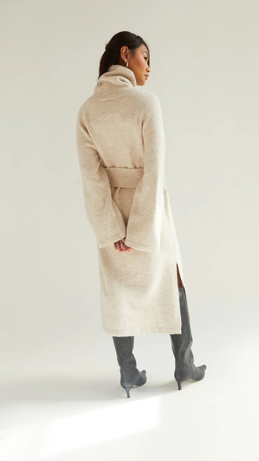ABBIE KNITTED DRESS - SAND