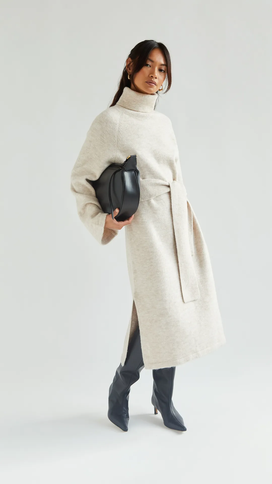 ABBIE KNITTED DRESS - SAND